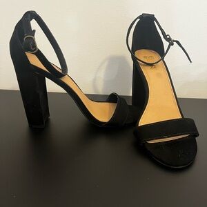 Elegant Black Ankle Strap Heels